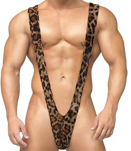 Celucke Body-Tanga für Herren Mankini Borat Badehose Lustige Badeanzug Tankini Badeshorts Schnur Tanga Unterwäsche V-Förmiger Party-Kostüm Bikini für Männer Halloween Kostüm Retro Sexy