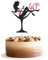 1 Stück 40th Sitzendes Mädchen Tortendeko, 40th Geburtstag Cake Topper Glitter High Heel Mädchen Kuchen Deko für Mädchen Lady Spa Bachelorette Thema Geburtstag Party Kuchen Dekorationen Rosa