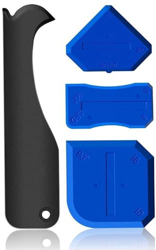 Yumatch 4PCS Sealant Finishing Tool Portable Silicone Former Sealant Caulking Tool Kit Multi-Edge Applicator Smoother Mastic Silicone Remover Tool for Kitchen Bathroom Grout Finishing Sealing