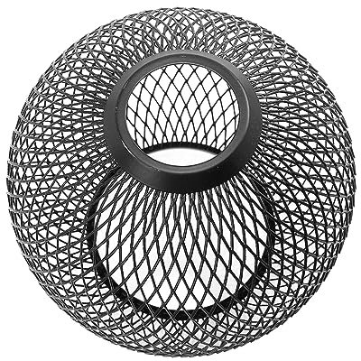 PartyKindom Kugelförmige Lampenschirmschale Moderner Lampenschirm Aus Metall Ausgehöhlte Lampenabdeckung Aus Netzstoff –