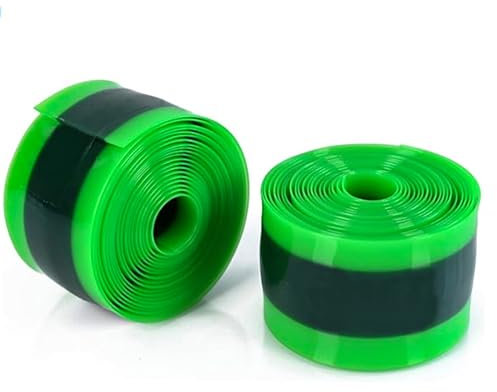 2Pcs Forro de Neumáticos de Bicicleta 3.8*0.1*230cm, Protector de Tubo Interior de Bicicleta de Montaña, Almohadilla de Forro a Prueba de Pinchazos Compatible con 700C 62,2cm/66cm/73,7cm (negro+verde)