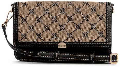 Nine West Park Slope Phone Wallet Crossbody, Natürliches Logo/Schwarz, Medium