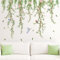 Hanging Vine Wall Stickers,Hanging Green Plants Leaves Birds Floral Wall Art Decals Peel and Stick Wall Decals for Bedroom Living Room Sofa TV Background Wall Decor,1 Pack