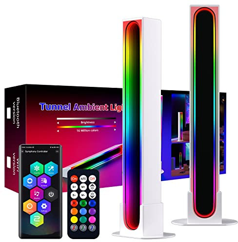 MIWATT Smart App - Barre luminose a LED, multicolore, bianche e colorate, per TV, illuminazione d'atmosfera, giochi, PC, decorazione della stanza