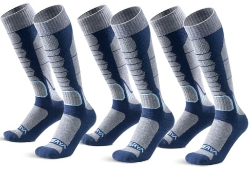 WEIERYA Ski Socks,Merino Wool Ski Socks for Skiing, Snowboarding,Outdoor Sports Thermal Ski Socks,6-8 9-12 Pack of 2/3