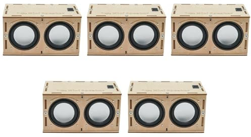 VENEKA 5Conjunto Kit de Caja de Altavoz Bluetooth DIY Amplificador de Sonido Electrónico Construye Tu Propia Caja de Madera Portátil Sonido de Altavoz Bluetooth