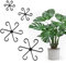 YUNHENTONG Soporte Plantas Trepadoras 4 Piezas Clips de Soporte para Plantas Fijación para Plantas Negro Tutores para Plantas Trepadoras Plantas en Maceta, Anémonas, Tomates, Hortensias (Negro)