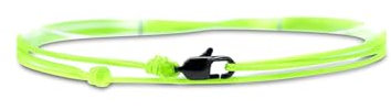 TRIPLE K&S Dünnes Wickel-Armband Herren & Damen mit Karabiner-Haken Verschluss Handmade - Maritimer Surfer Schmuck - Minimalistisches Stoff-Armband - 100% Wasserfest & verstellbar (Neon Green)