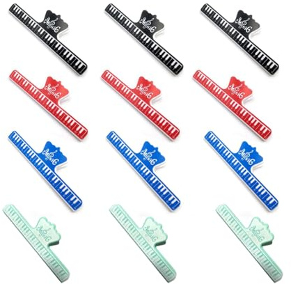 Lbvzxkad 12pcs Universal Piano Sheet Music Clip Four Colors Piano Music Score Clip Musical Instrument Accessories