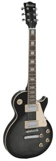 DIMAVERY LP-750 Electric Guitar, translucent gray blackburst