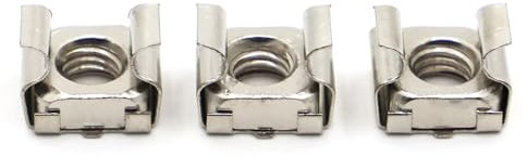 Muttern, Käfigmutter, Käfigmuttern, Kleinteile, plattierter Kohlenstoffstahl, quadratisch, elastische Rack-Montage, Serverschrank, Regalclip, schwimmende Käfigmutter (Größe: M4, 10 Stück)