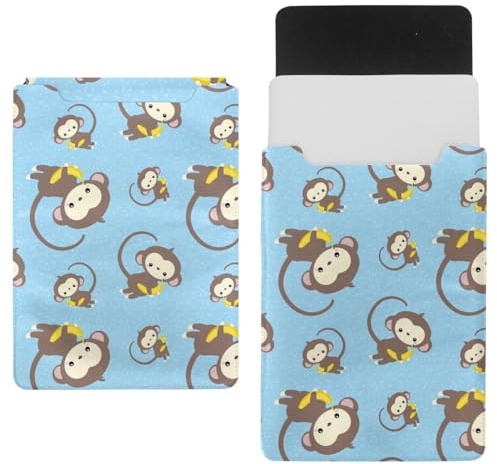 Housse de transport pour ordinateur portable de 14, étanche et mince, pour tablette, ordinateur portable – Little Monkey holds Banana