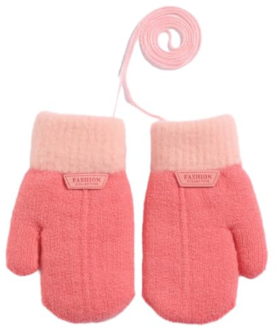 YAQUEKOU Kinder Handschuhe Winter Warme Winterhandschuhe mit Fleece-Innenfutter Mädchen Jungen Strickhandschuh Dicke Thermohandschuhe Baby Fäustlinge Handschuhe kinder 1-8 jahre