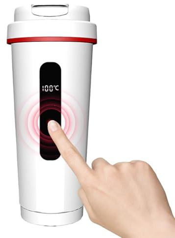 Electrique pour Véhicule - Boissons en Acier Inoxydable - Tasse Thé Lait Chauffage Instantané pour Bateau Avion Camping Voyage Picnic SUV Camion Camping-car