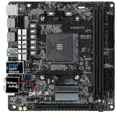 Gaming Motherboard A320 A320M-ITX MINI ITX Motherboard Fit For ASRock Socket AM4 Support 5700 1500 5600 2700 3200G 3600 5500 M.2 DDR4 32GB