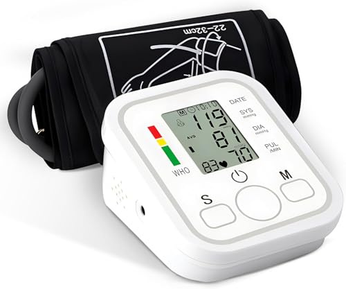 Blood Pressure Monitors, Upper Arm Large Cuff Blood Pressure Machine for Home Use, Universal Comfort Wide BP Cuff (22-32 cm), Basic Automatic Upper Arm Blood Pressure Monitor, Heart Rate Machines