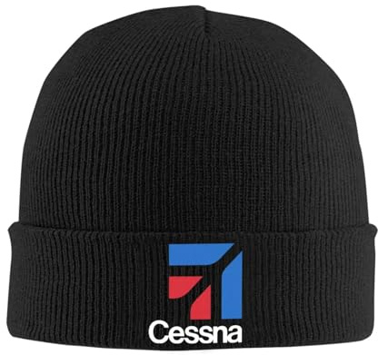 Cessna-Logo-Logo Beanie-Mützen Outdoor, warme, weiche Männer Unisex-Bonnet-Mützen Herbstdruck-Hip-Hop-Kappen