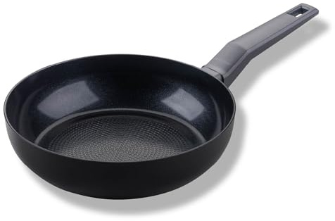 Fackelmann Keramik Hochrandpfanne Statement Ø 24 cm – Gepresstes, recyceltes Aluminium mit keramischer Beschichtung & Wabenbodenstruktur, PFAS-frei, hitzebeständig bis 150°C, Induktionsgeeignet