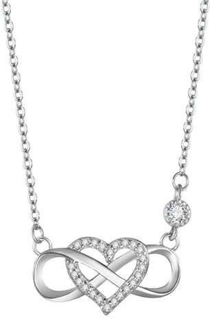 Oändlighetshjärta Halsband Mode Halsprydnad | Modeaccessoar i Halsband För Kvinnor, Mammor, Födelsedag, Bröllop, Bröllopsdusch, Alla Hjärtans Dag, Vardagsanvändning,