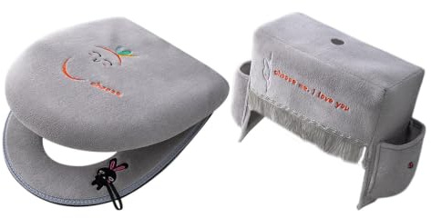 Toilet Seat Cover Set Universal Soft Comfortable Mat with Zipper