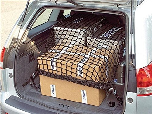 Sicherungsnetz 1,3 x 1,6m schwarz mit 4 Zurrgurten