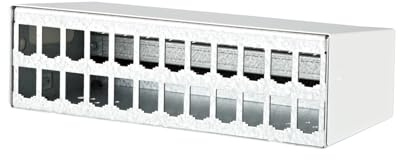 METZ CONNECT Modul AP-Gehäuse 2x12 Port reinweiß RAL9010