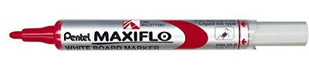 Pentel 20ÂStück MWL5S Maxiflo Marker für Whiteboard, Rot