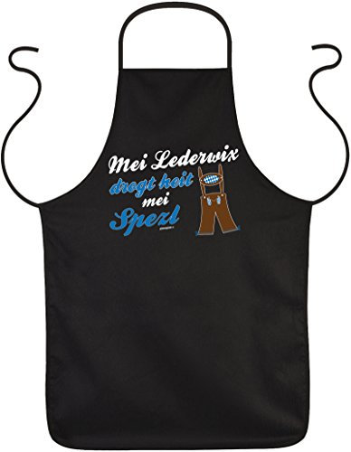Goodman Design Lustige bayrische Grillschürze : Lederwix/MEI Lederwix MEI Spezl - Kochschürze schwarz