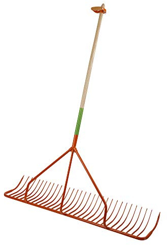 Handschlepprechen mit Außenzinken und Stiel, 131 cm