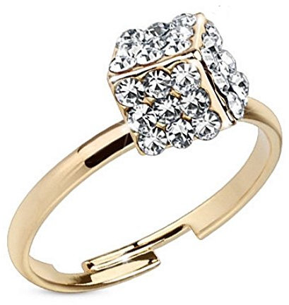 Bungsa Zehenring roségold mit Ferido Kristall Stein Größenverstellbar Brass (Zehring Fussschmuck Fussring Toe-Ring Nail Ring Mittelring Nagelring biegbar verstellbar)