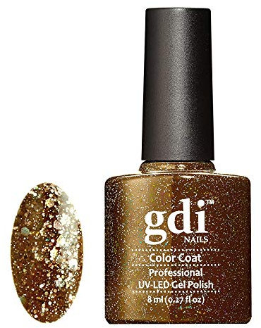 GDI Nails - K11 Choco Crazy - Deep Rich Mocha Brown Shade - UV LED Soak Off Gel Nail Polish Varnish - Diamond Shimmer Glitter Range - 8ml - ***REQUIRE UV/LED LAMP TO CURE DRY GEL POLISH***