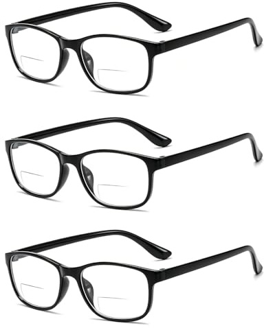 Lasree 3 PRS +1.00 Lesebrille Brillenfassungen für Leser im klassischen Stil (1,00, Schwarz)