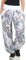 Malito – Damen Haremshose mit Print – Pumphose aus Baumwolle – Leichte Stoffhose – Sommerhose für warme Tage – Aladinhose 3485 (Weiß | Größe 34-40)