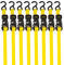 Stanley S1000 Lot de 8 Sangles à cliquet Stanley - 2,5 cm x 3,05 m - pour Transport de Charges légères (résistance à la Rupture de 680 kg) - Noir/Jaune