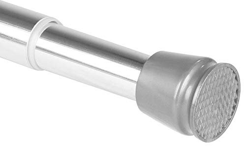 bomoe Tringle Rideau De Douche Extensible Sans Perçage 140-260 cm - Barre de Douche Télescopique Aluminium Antidérapante pour Rideau Douche, Salle de Bain, Baignoire - Tringle Vêtements Chrome Neptun