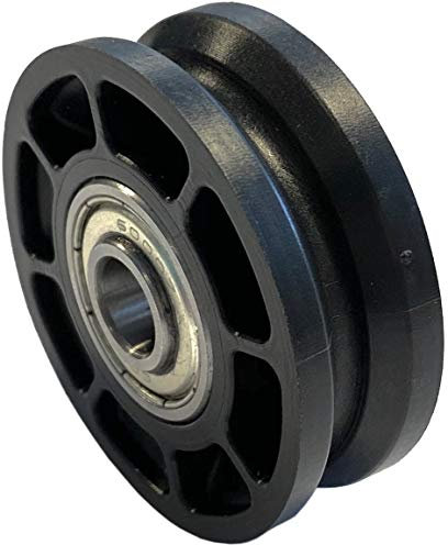 Seilrolle 50, Durchmesser Ø 52 mm, für Seile bis zu Ø 4 mm mit doppeltem Kugellager mit Distanzring - Made in Germany