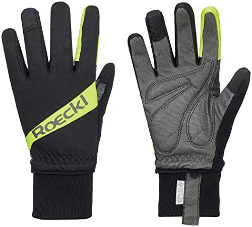Roeckl Rofan Winter Fahrrad Handschuhe schwarz/gelb 2023: Größe: 9