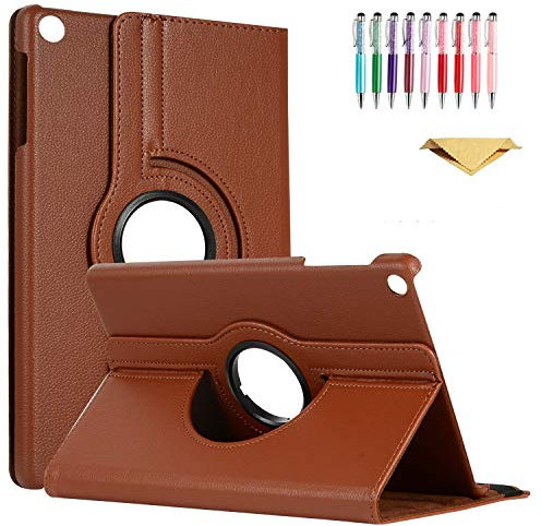 QYiD Custodia per Huawei MediaPad M3 8.4, PU Pelle Flip Protettivo Stand Custodia Ruotare Cover con Portapenne per Huawei M3 8.4 Pollici Android Tablet 2016, Marrone