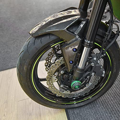 Fayedenicy Z900 Teile Motorrad Vorderreifen Kotflügel Spritzschutz Staubschutz Radabdeckung Schutzblech Verkleidung für ZR900 Z 900 ZR 900 Z-900 2017 2018 2019 2020 2021 2022 2023 (Carbon-Look)