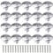 20Pcs Kitchen Door Knobs and Handles - Silver Chrome Cabinet Mushroom Drawer Pull for Furniture, Wardrobes, Bathroom