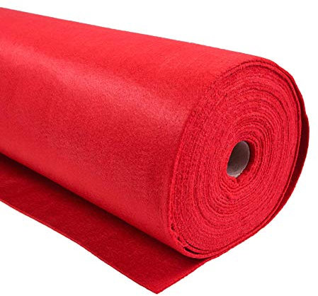 Waschbarer Bastelfilz 1,5mm 27 Farben Meterware Filz Zuschnitt ab 1m x 90cm Dekofilz Filzstoff, Farbe:erdbeerrot