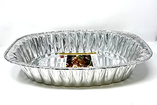 Professional Class - Bandeja de horno de aluminio desechable grande para cocinar y almacenar alimentos y más - 45,5 x 36,5 x 8,6 cm