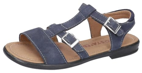 RICOSTA Mädchen Riemchensandalen KALJA, Kinder Sandalen, Weite: MITTEL, Sandaletten, Sommersandalen, bequem, flach, Sommerschuhe, Nautic (170), 40 EU