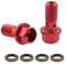 Boulon Banjo M10,iSpchen 1 Paire Vis étrier De Frein Moto Boulon Banjo M10 X1.25mm Boulon Banjo Raccord De Frein en Aluminium étriers De Frein Et Accessoires Moto Rouge