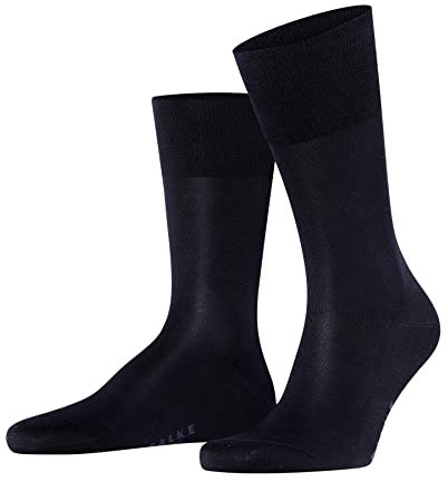 FALKE Men's Tiago M So Fil D'Écosse Cotton Plain 1 Pair Socks, Blue Dark Navy 6375, 5.5-6.5