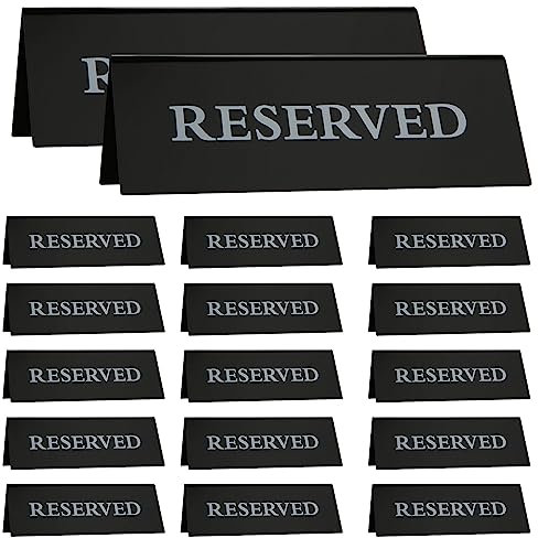 JMIATRY 20 Pcs reservado mesa restaurante 15x5cm, Pizarra Pequeña, letreros de mesa reservados para restaurante, boda, reserva de asientos
