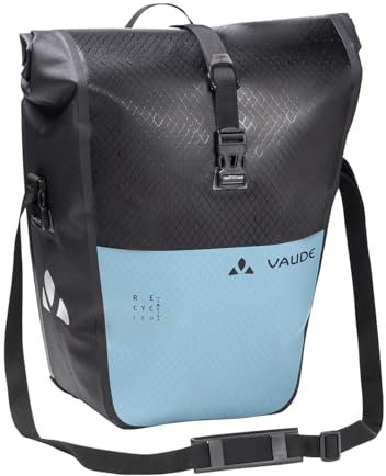 VAUDE Fahrradtaschen für Gepäckträger Aqua Back Color (Rec), in blau, 2X Hinterradtasche wasserdicht, Fahrrad Gepäckträgertasche hinten, einfache Befestigung – Made in Germany