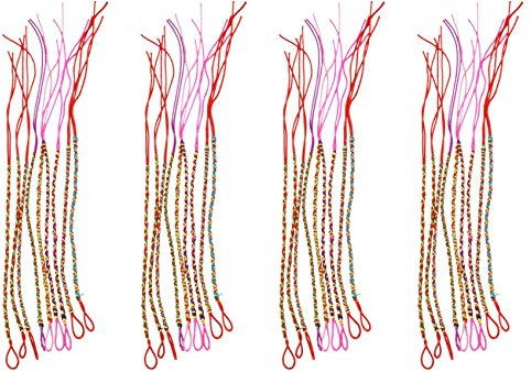 TsoLay 36Pcs Braccialetti Brasiliano Filo Treccia Handmade Etnico Multicolore 4, Poliestere