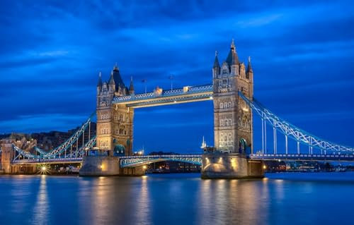 GUOHLOZ 1000 Piece Jigsaw Puzzle,London,Thames,Tower Bridge,75x50cm
