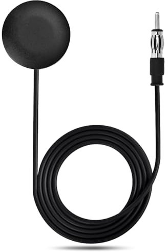Autoradio Antenne FM Windschutzscheibe, Wasserdicht Auto Radio Antenne Antenne Universal FM Auto Antennen mit DIN Stecker 3M Verlängerungskabel Scheibenantenne Autoradio für Auto SUV Radio Stereo